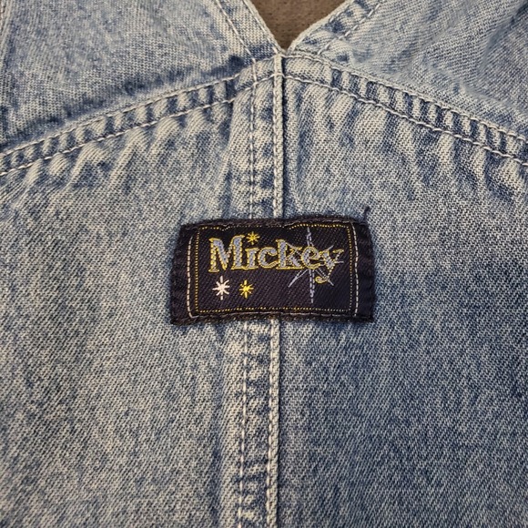 VTG Mickey Unlimited Overalls Womens Size Large Embroidered Cotton Minnie Pluto - Picture 13 of 16
